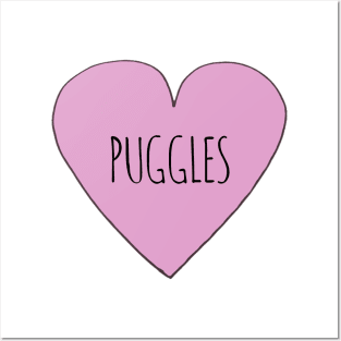 Puggle love Posters and Art